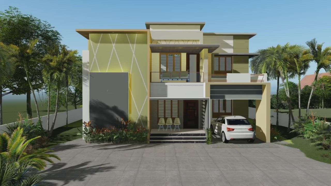 Exterior Designs by Civil Engineer Aswathi Praveen, Palakkad | Kolo
