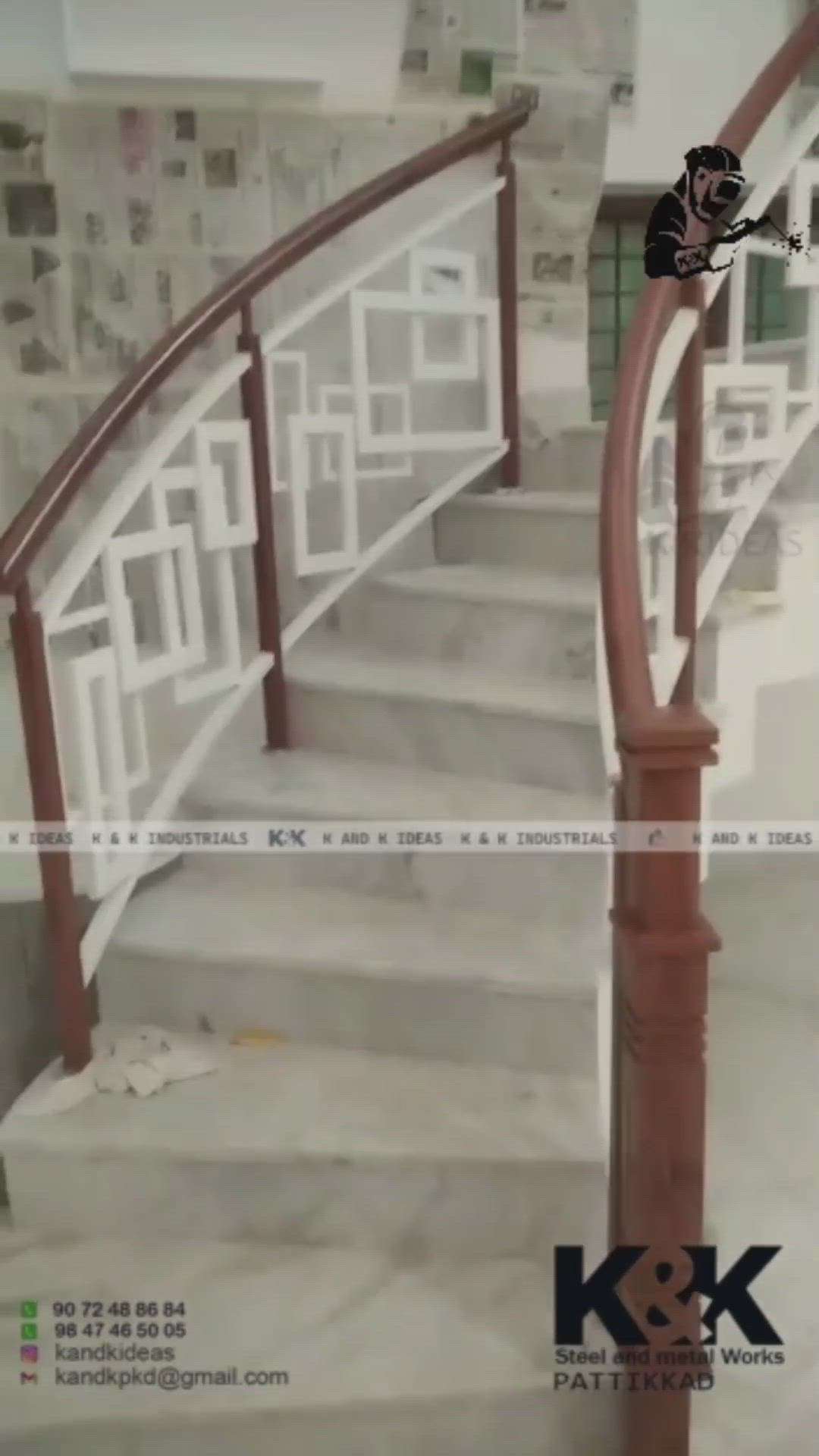 Staircase Designs by Fabrication & Welding KK Ideas Pattikkad, Malappuram | Kolo