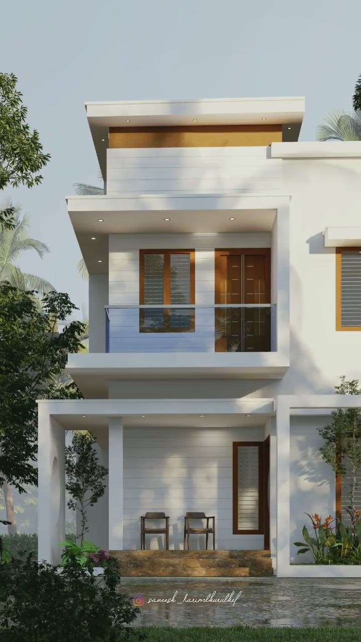 Exterior Designs by Civil Engineer Saneesh Karimthuruthel, Idukki | Kolo