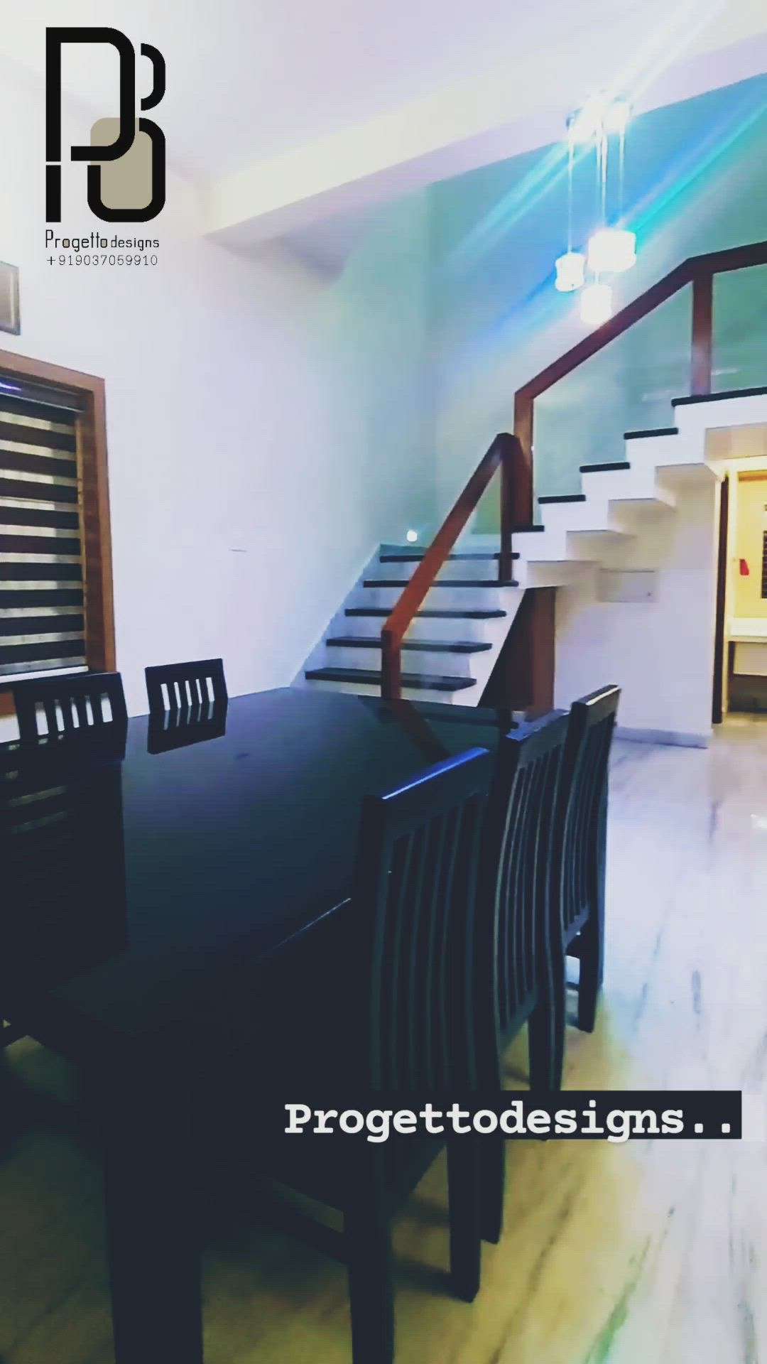 Dining, Ceiling, Staircase, Furniture, Home Decor Designs by Interior Designer nisam pt, Malappuram | Kolo