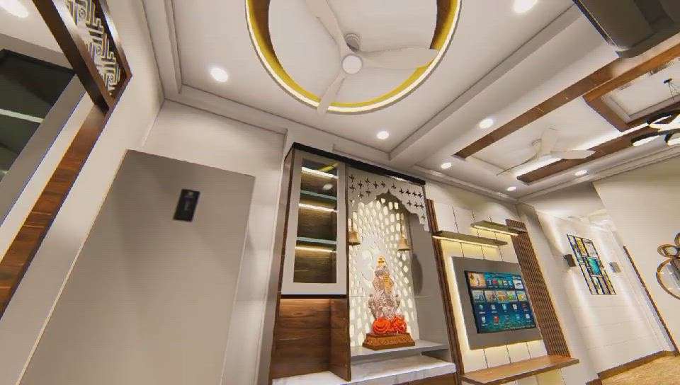 Ceiling, Furniture, Kitchen, Living, Home Decor, Prayer Room Designs by Interior Designer krishan vats, Delhi | Kolo