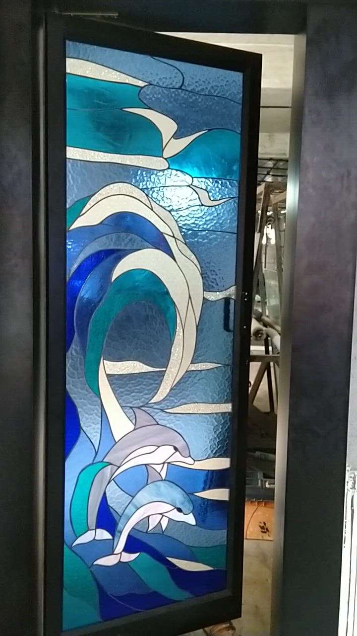 Door Designs by Building Supplies Crizzle glass art, Thrissur | Kolo