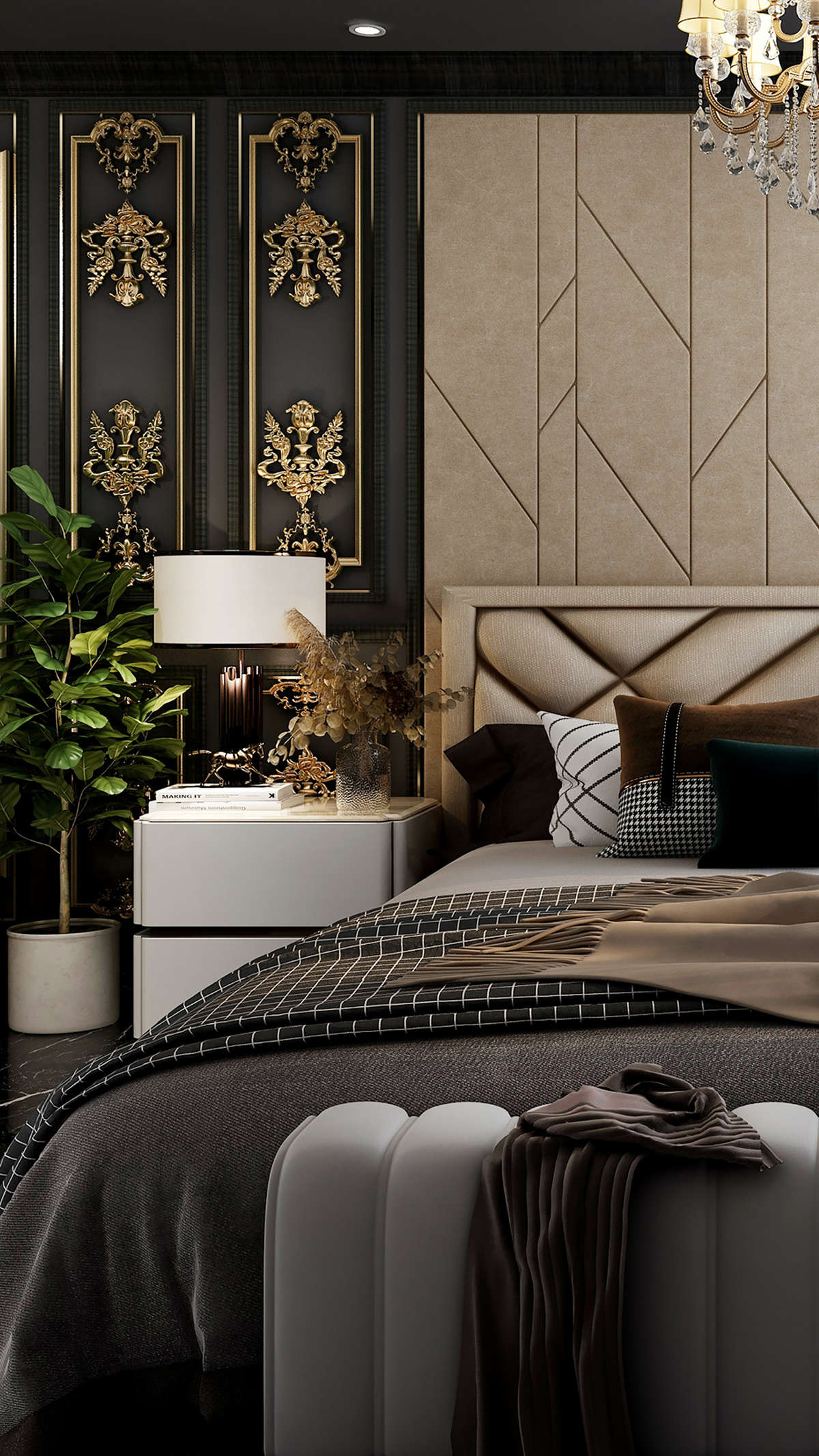 Classic Bed Room
 #InteriorDesigner  #Architectural&Interior  #BedroomDesigns  #3d_visulaisation