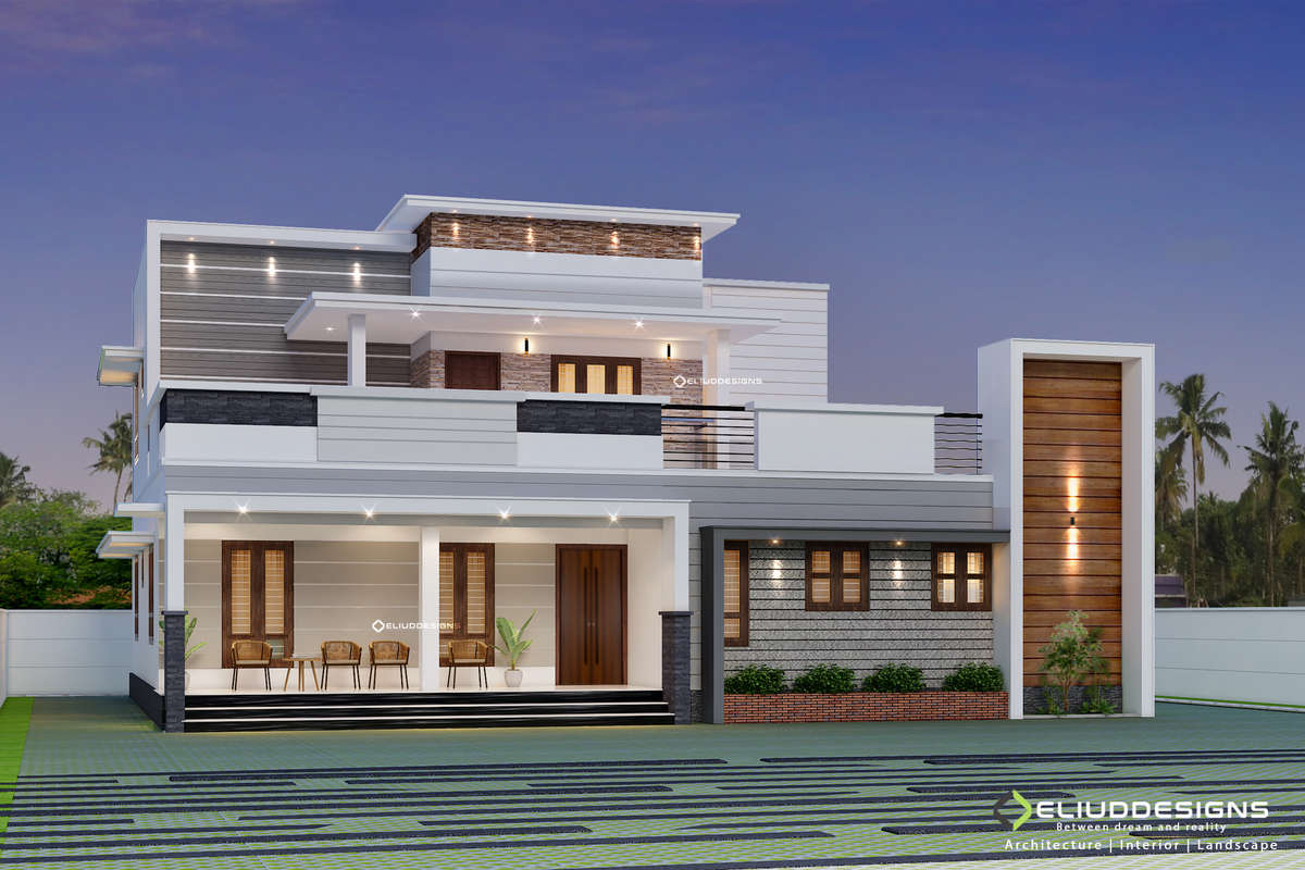 Exterior Designs by Civil Engineer SAJIN KRIPALAYAM, Kollam | Kolo