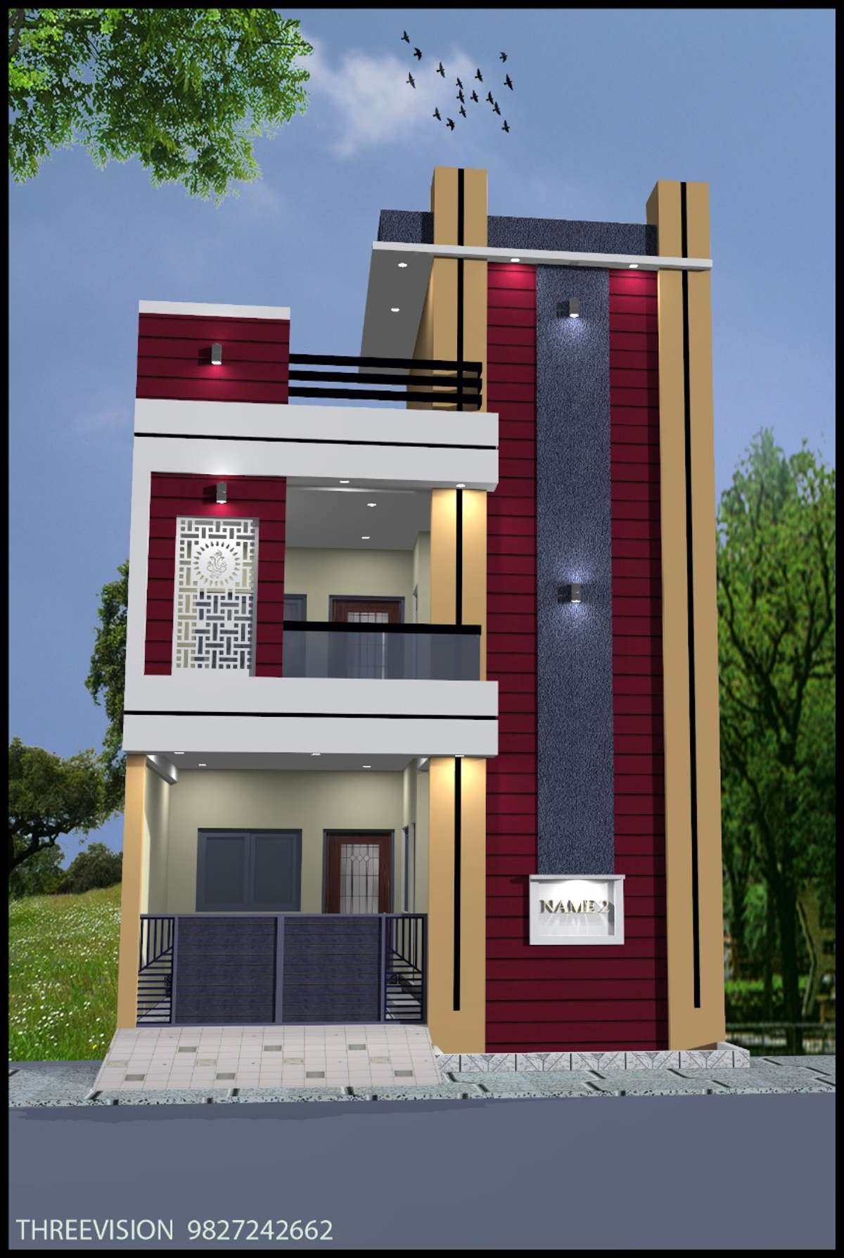 Exterior Designs by Civil Engineer Dharmendra Sarma, Indore Kolo