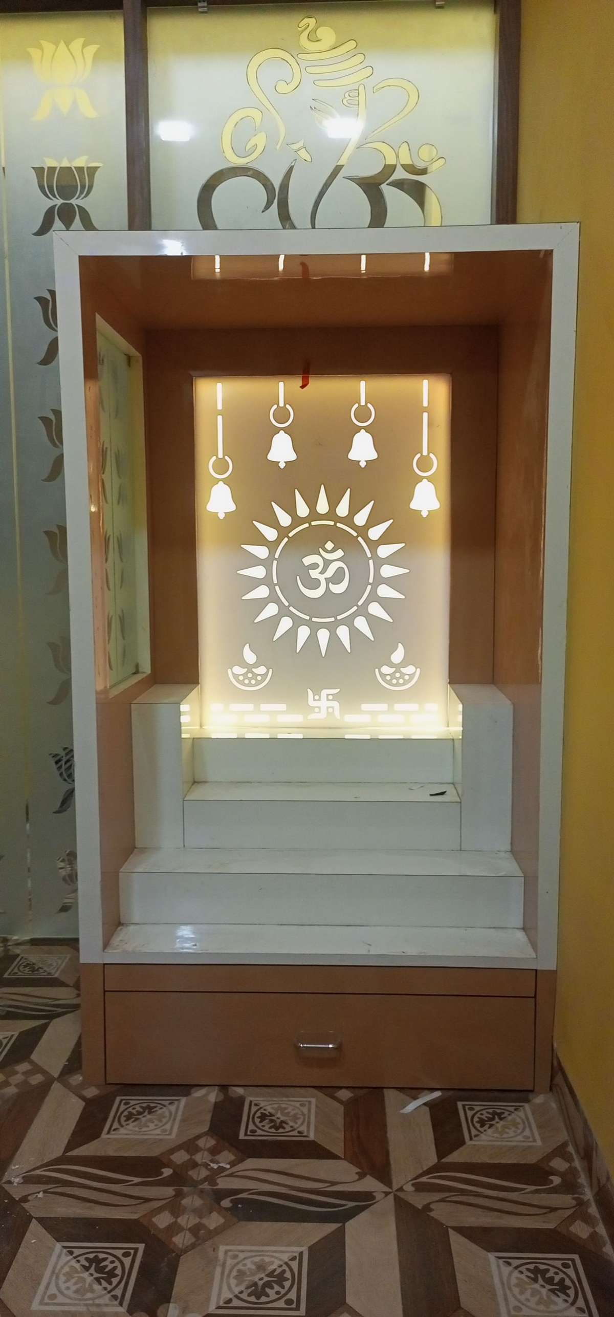 Puja room #pujaroom #mandirdesign #bestinteriordesign #ElevationHome #HouseDesigns 