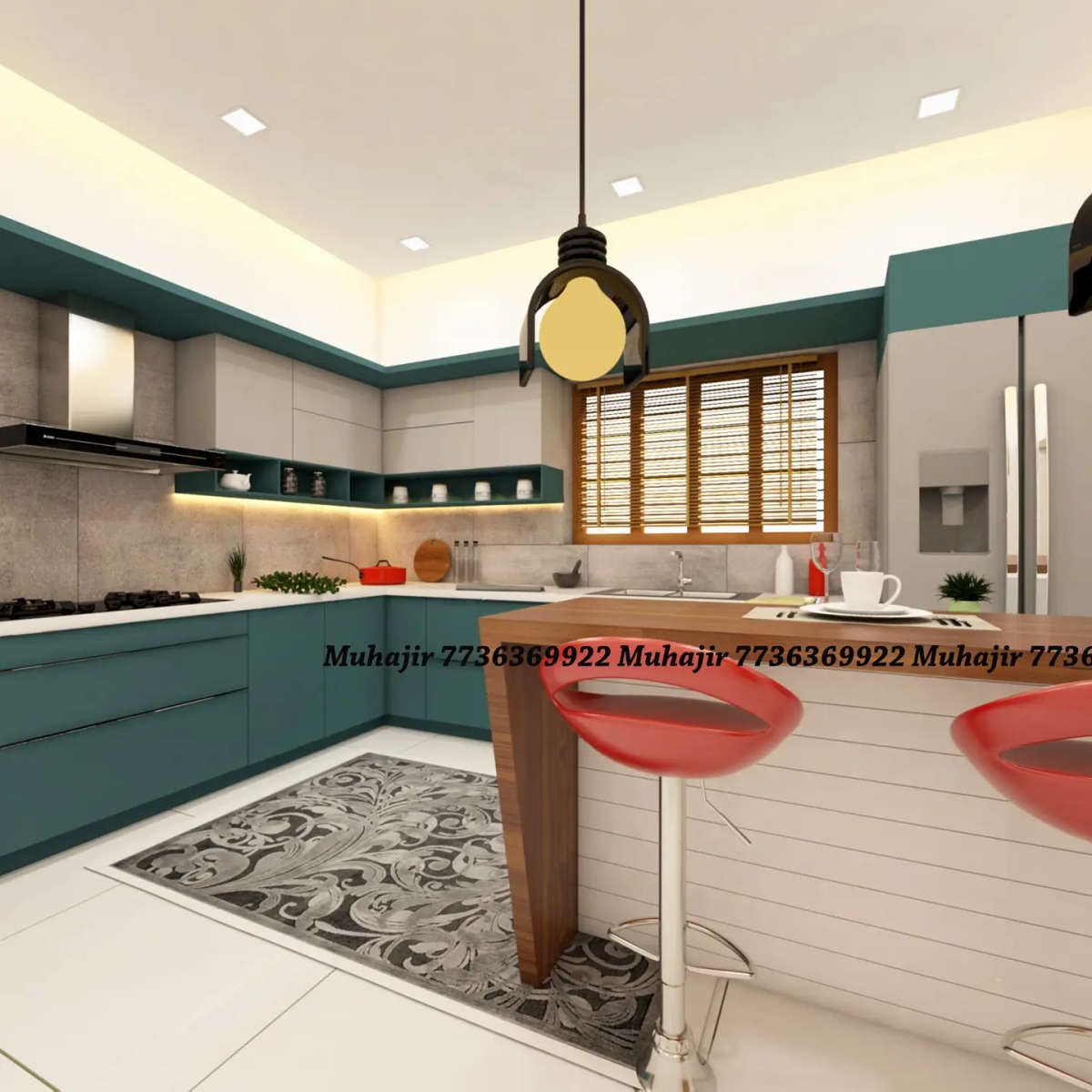 Kitchen Designs by Interior Designer Muhajir kp, Kannur Kolo