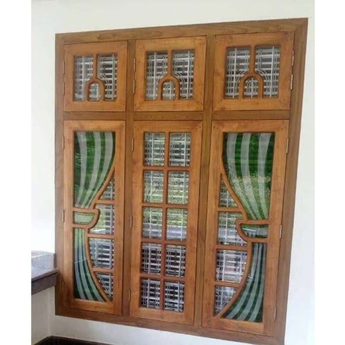 wood windows kerala style