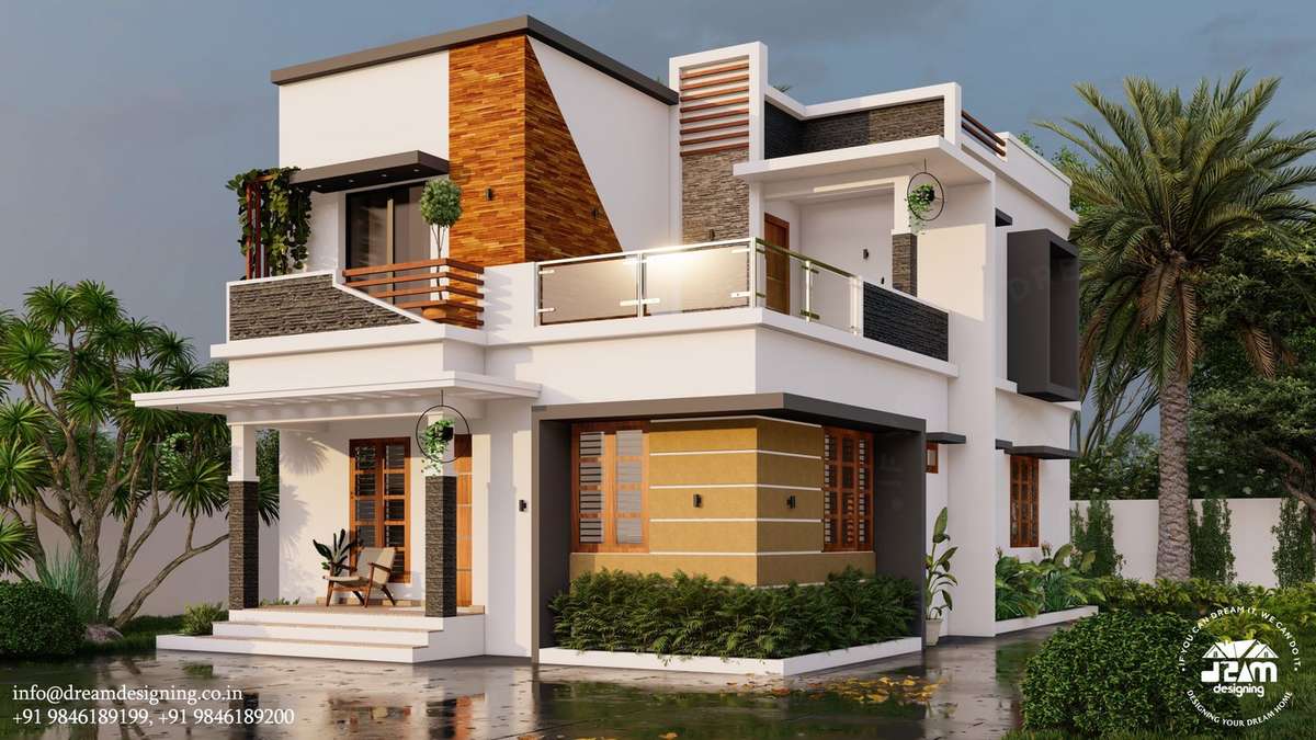 Residential home design.
4BHK, 1400 sqft
 #dreamdesigning  #exteriorview  #Architectural&Interior  #HomeDecor #Buildingconstruction