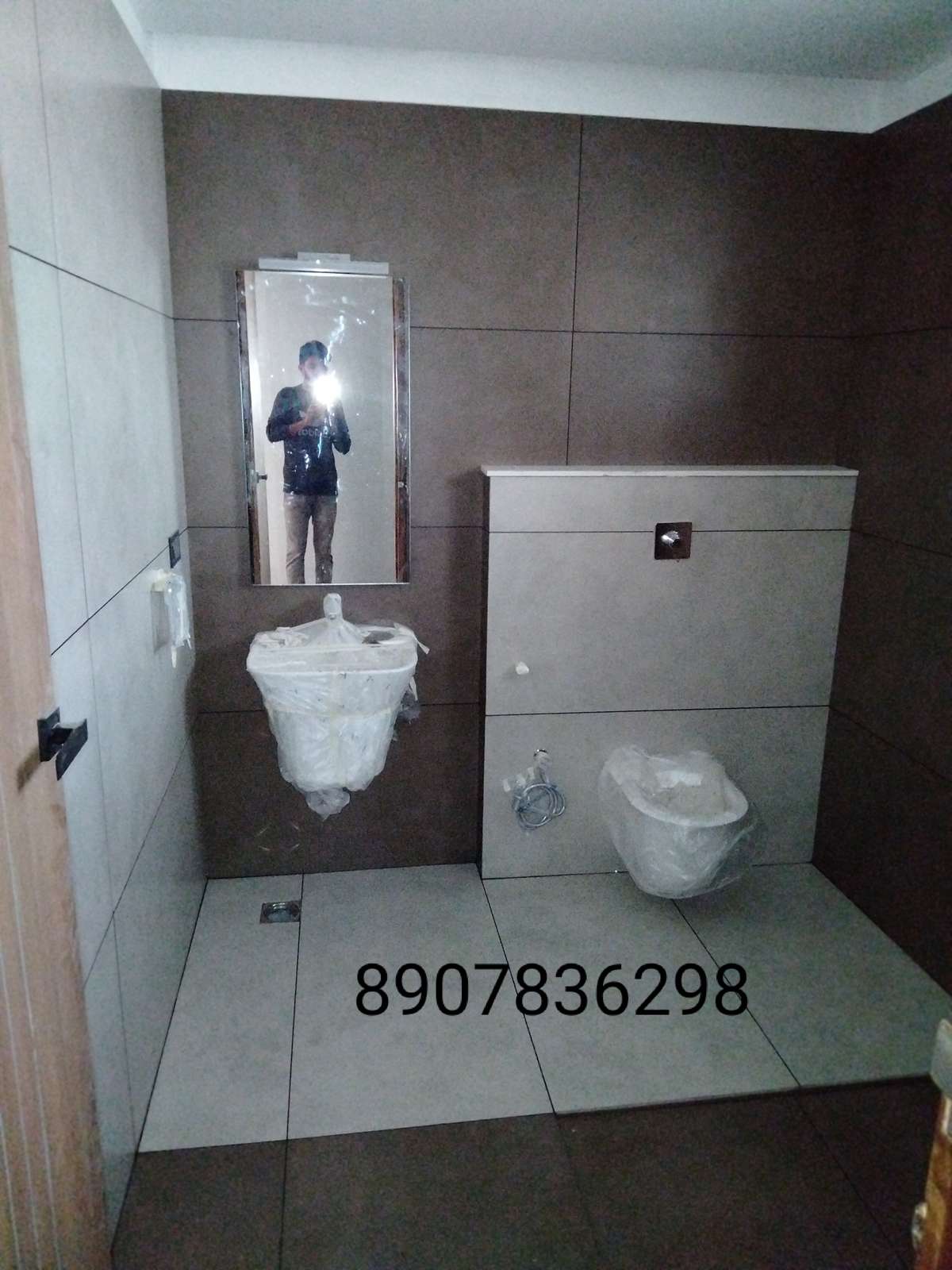#BathroomTIles 1200×600wall and floor.  sqft25