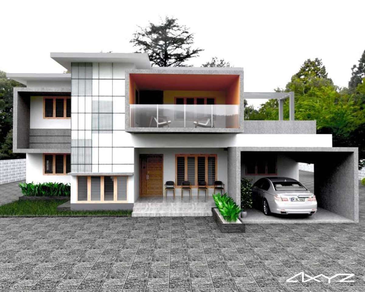 Exterior Designs by Architect axyz architects, Kannur Kolo