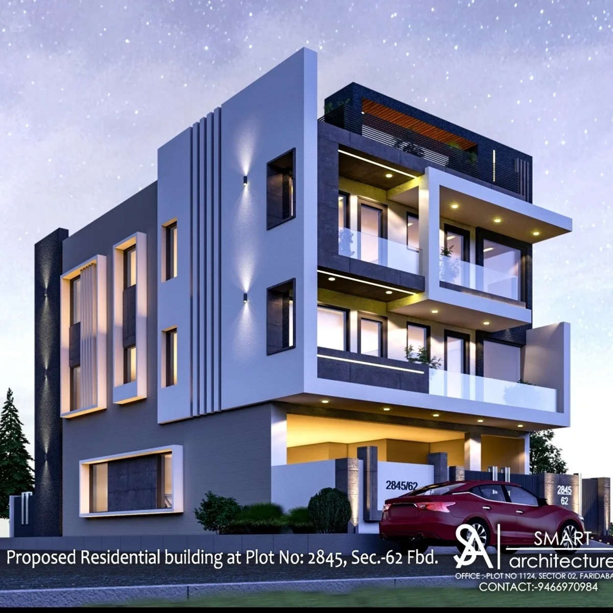 Exterior, Lighting Designs by Architect Upender sorout architect