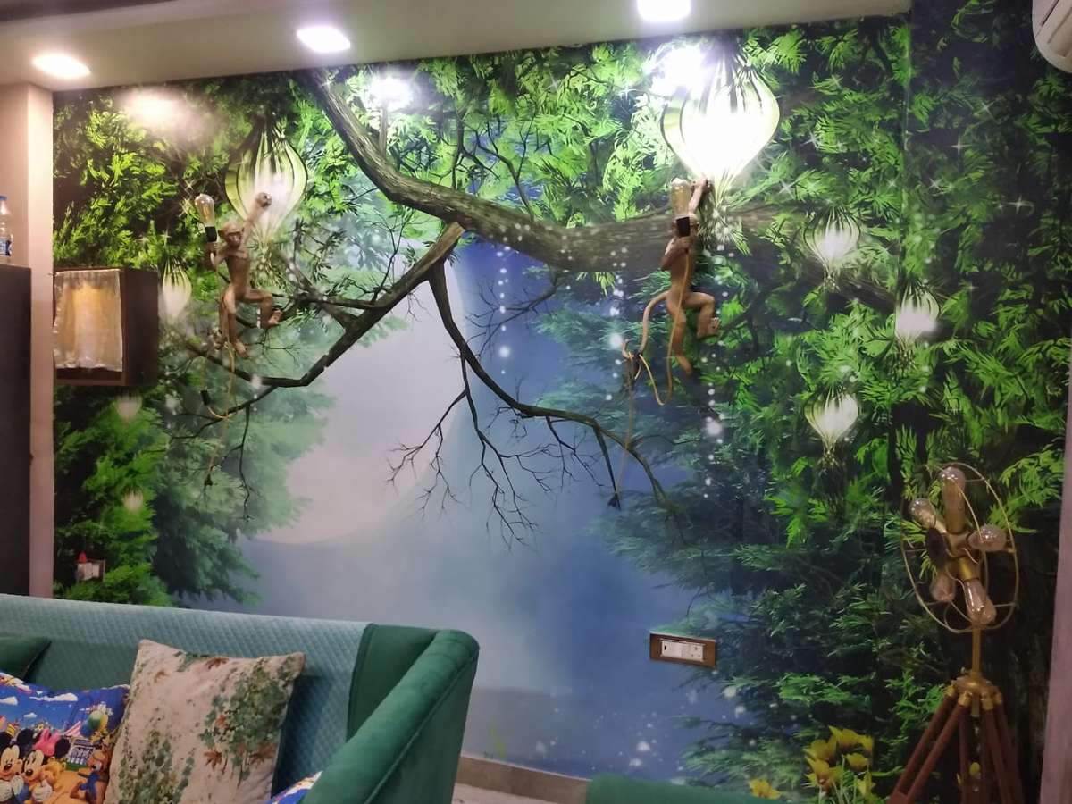 customised wallpaper pasted in paschim vihar in PVC HD paper