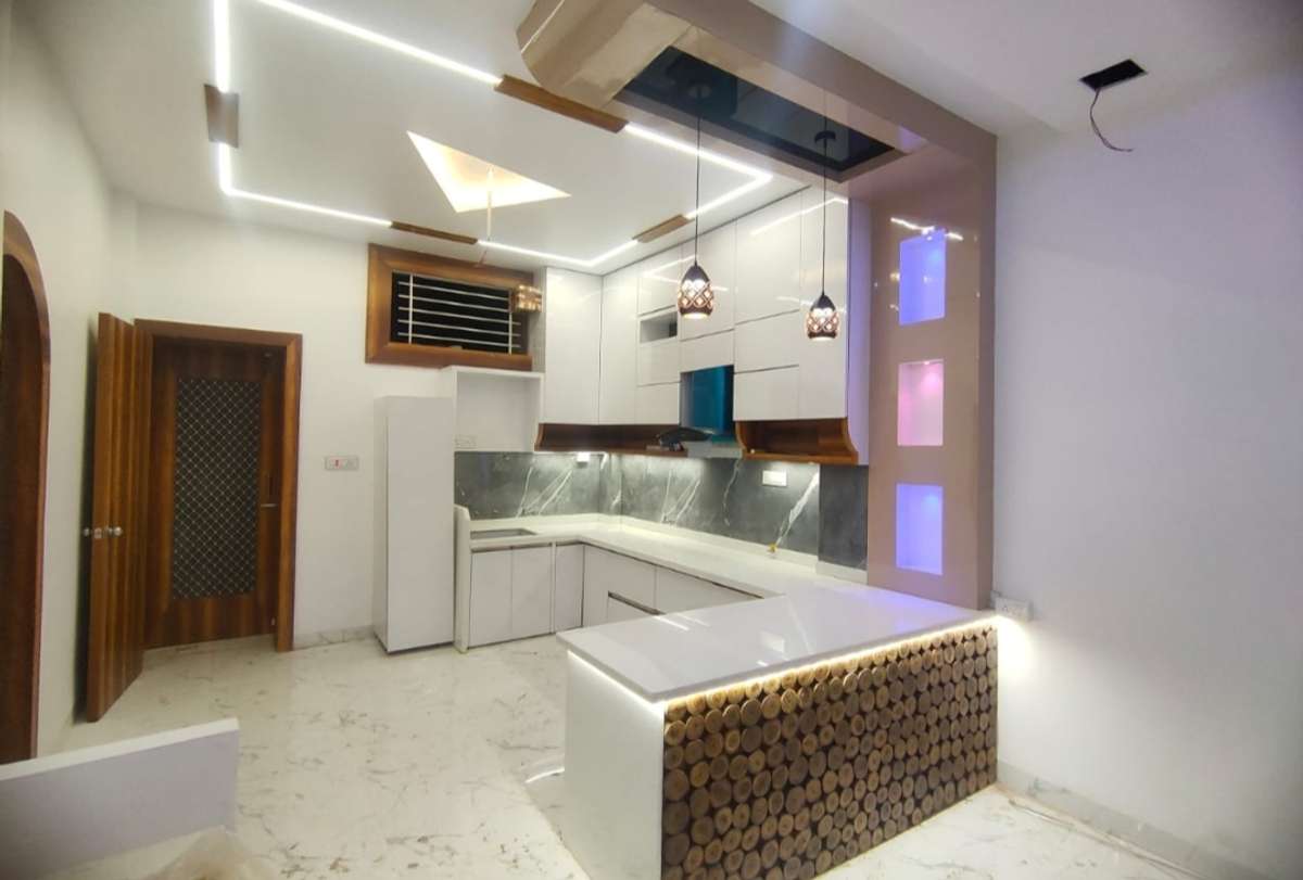 Modular kitchen#white love#Panjab Colony khandwa