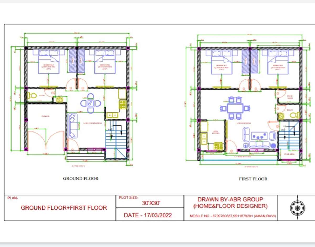 #FloorPlans #HouseDesigns #SmallHouse #plan 30*30 
plan #2DPlans  #2BHKHouse 
ABR group....
contact us- 9911879201