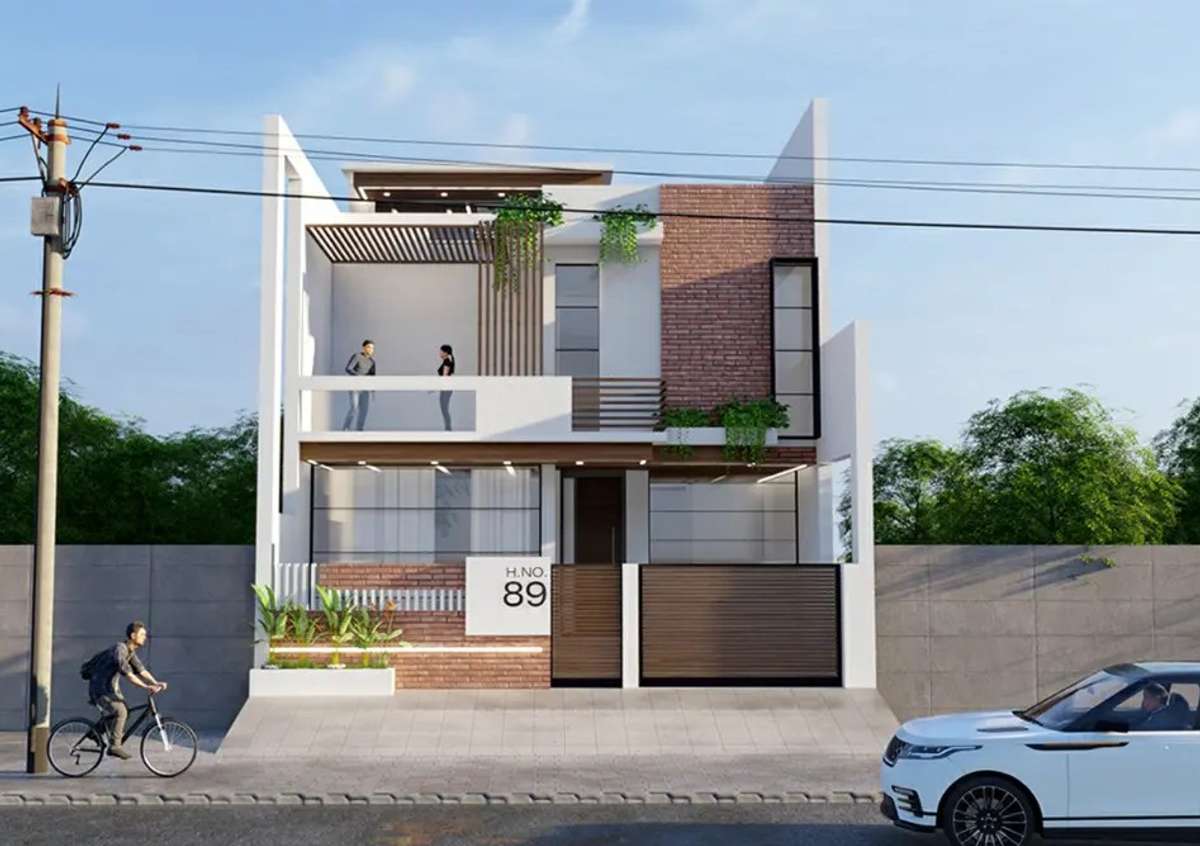 A user-centric facade design for a plot of area 2250 sqft (30'×75'). 
The residence  captures maximum amount of natural light and ventilation and zero blockage in spaces. Balanced use of differnt materials in the elevation has all together made it a successful outcome.
#elevation #architecture #design #interiordesign #love #motivation #architect #d #construction #interior #art #exteriordesign #architecturedesign #growth #elevationdesign #drawing #interiordesigner #designer #u #explore #sketchup #autocad #decor #inspiration #empowerment #nature #facade #architecturelovers #exterior #bhfyp