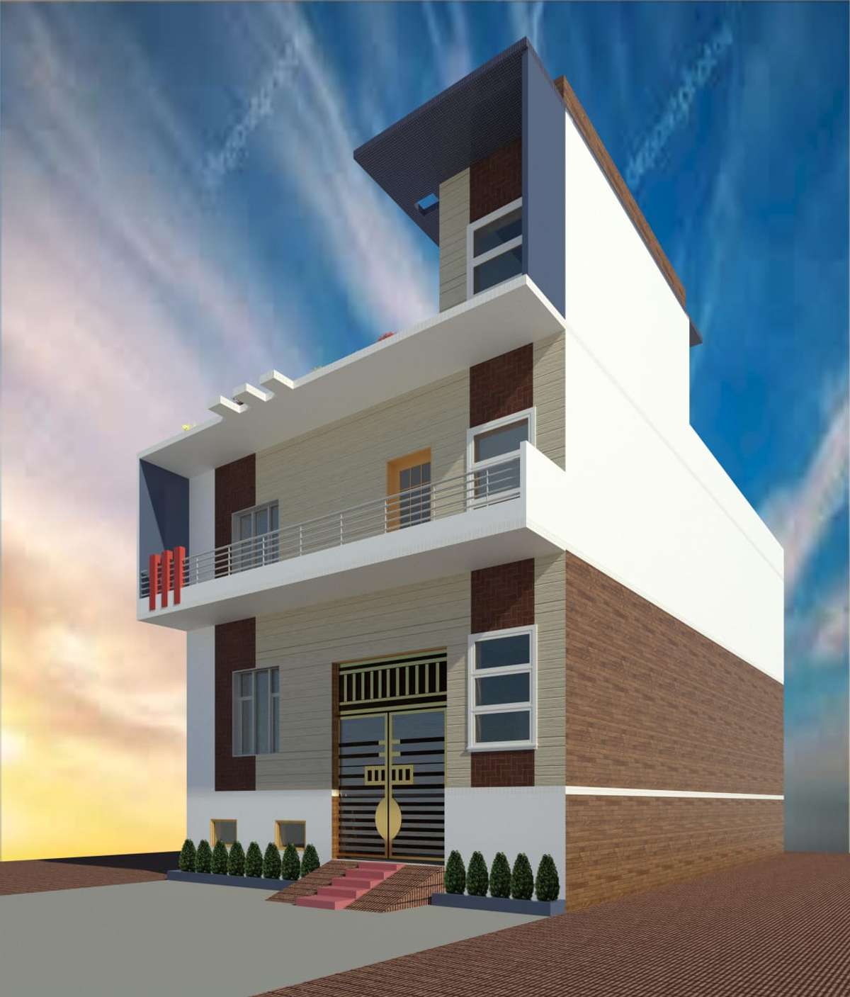 Exterior Designs by Contractor Deepak Architect engineer, Faridabad Kolo