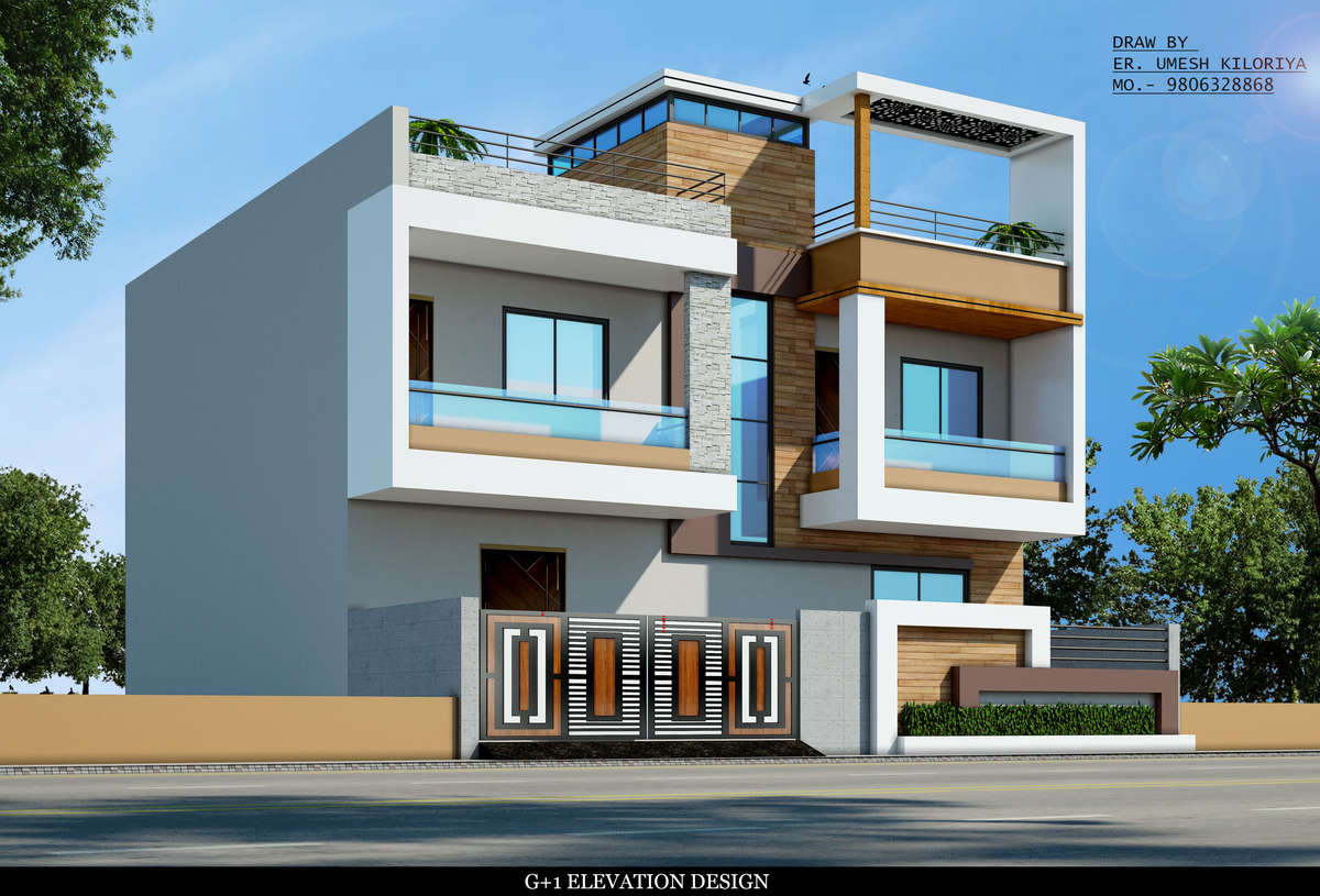 Exterior Designs by Civil Engineer Dhakad Buildcon, Indore | Kolo