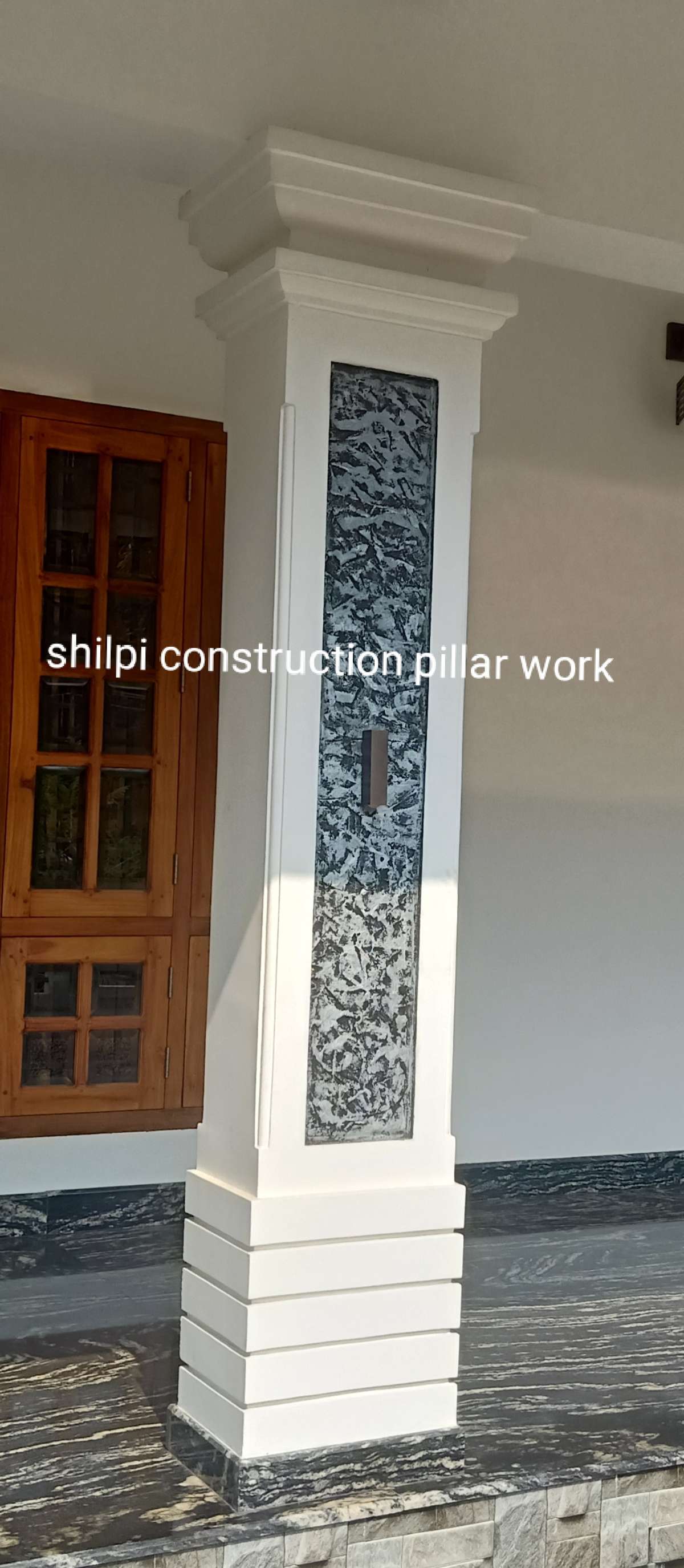 Wall Designs by Interior Designer Shilpi Construction Pillar Work