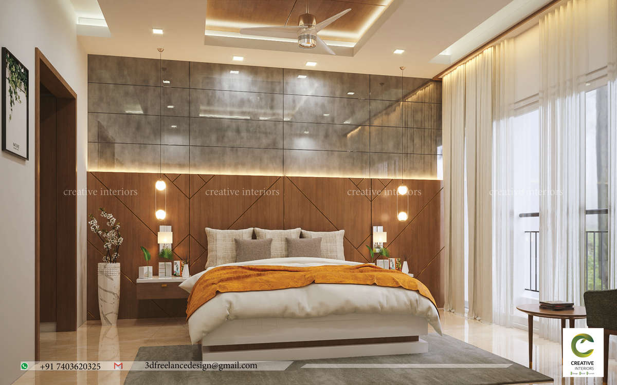 3D design services 
sleep in luxury  
#MasterBedroom #InteriorDesigne 
#SlidingWindows