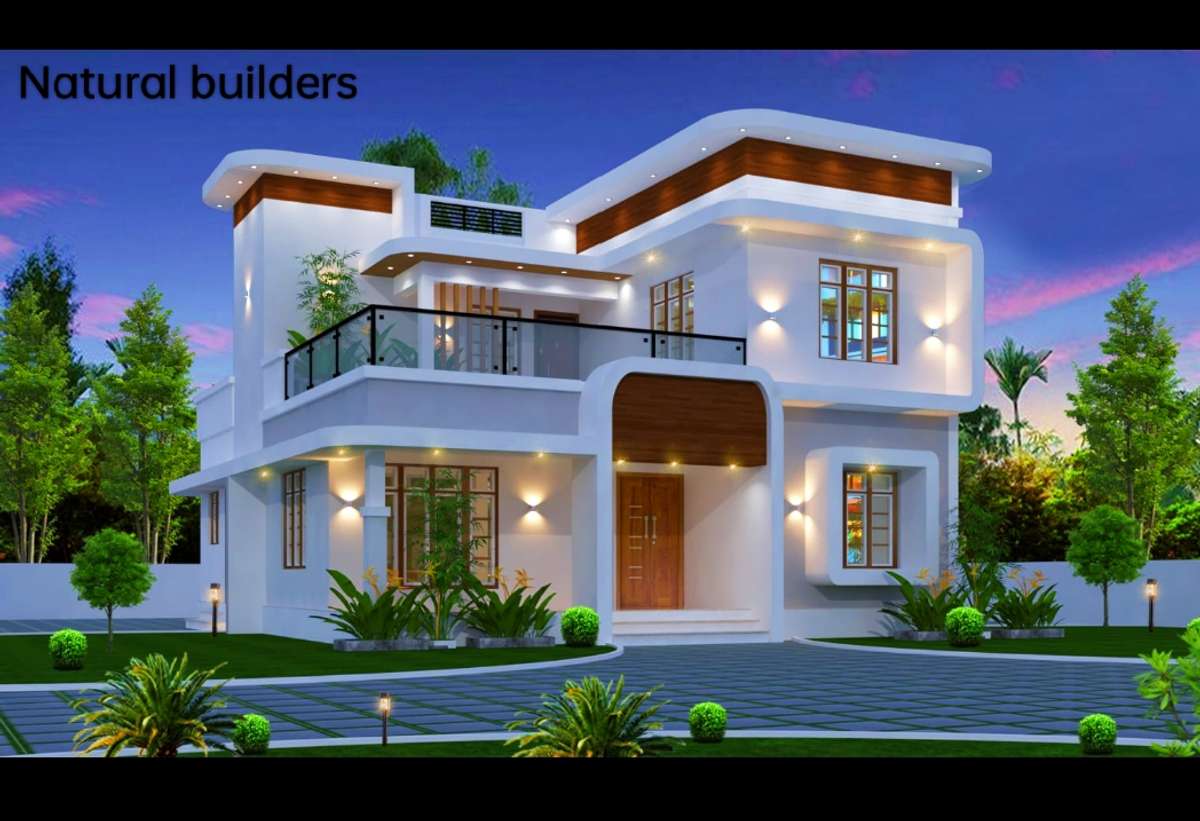 Exterior, Lighting Designs by Architect Shihaj Natural builders