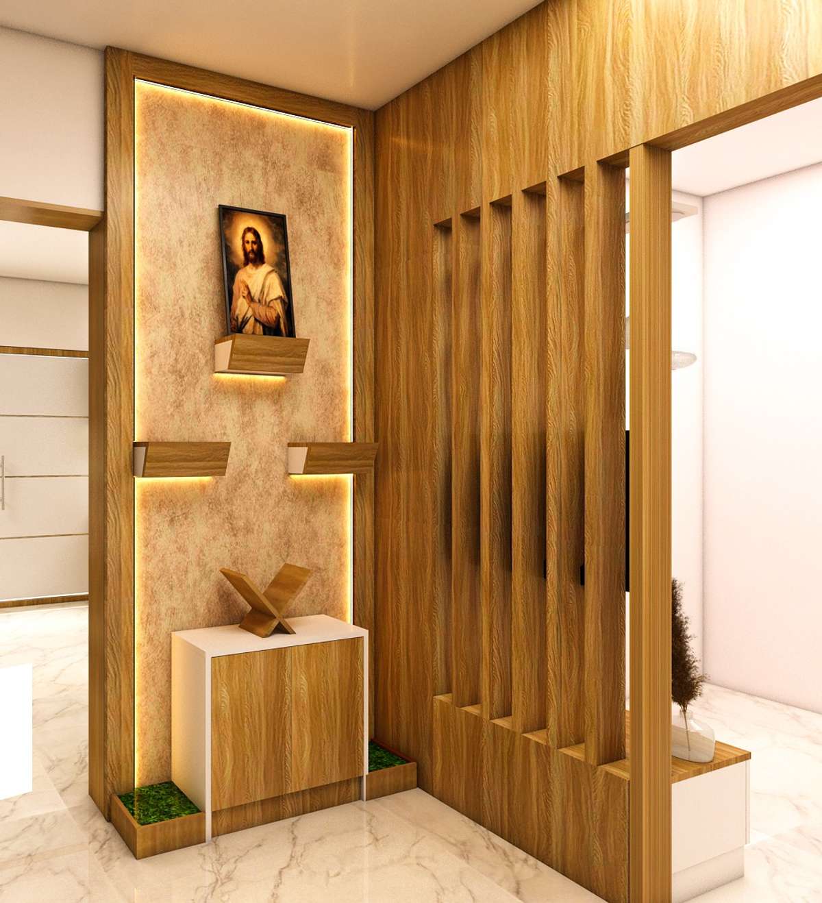 Prayer Room Designs by Interior Designer Ajith P, Wayanad Kolo