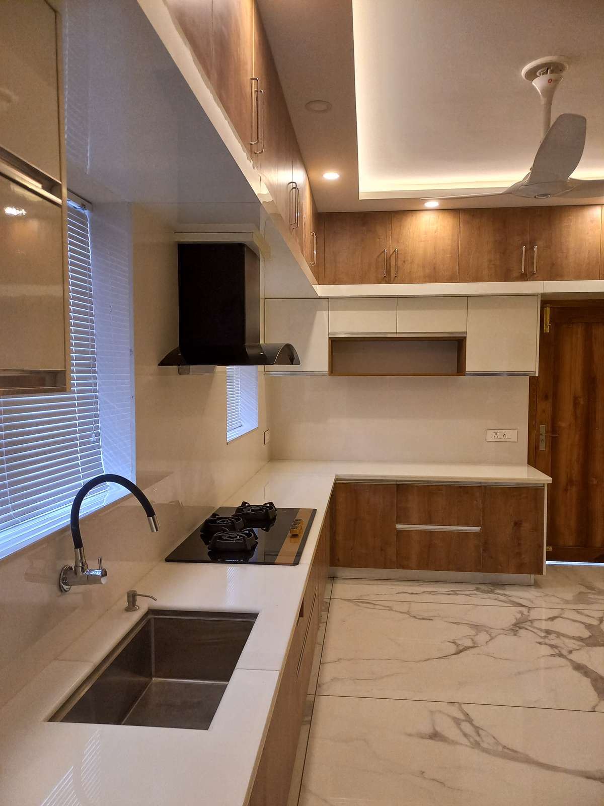 Flooring, Kitchen, Lighting, Storage Designs by Civil Engineer vyshnav