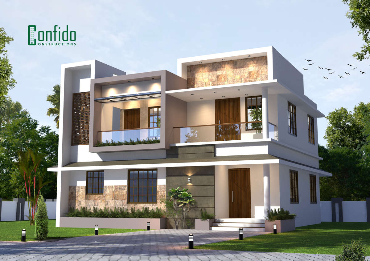 Home is where you feel loved, appreciated and safe.
Location : Cheruvathur
Total Area : 2450 sq.ft
 #ContemporaryHouse #HouseConstruction #2500sqftHouse #homesweethome #3d  #CivilEngineer #home