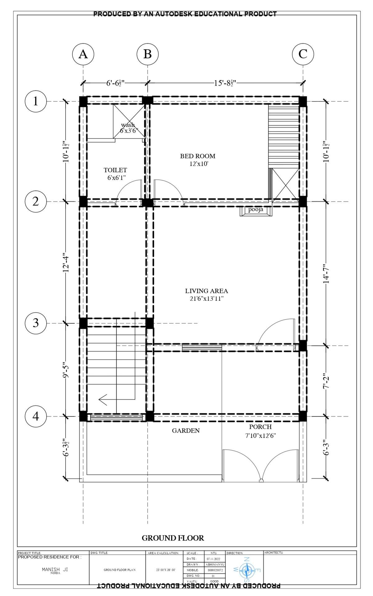 23x40 ft south facing floor plan as per vastu
 #vastu  #FloorPlans  #HouseDesigns  #Architect  #2DPlans 