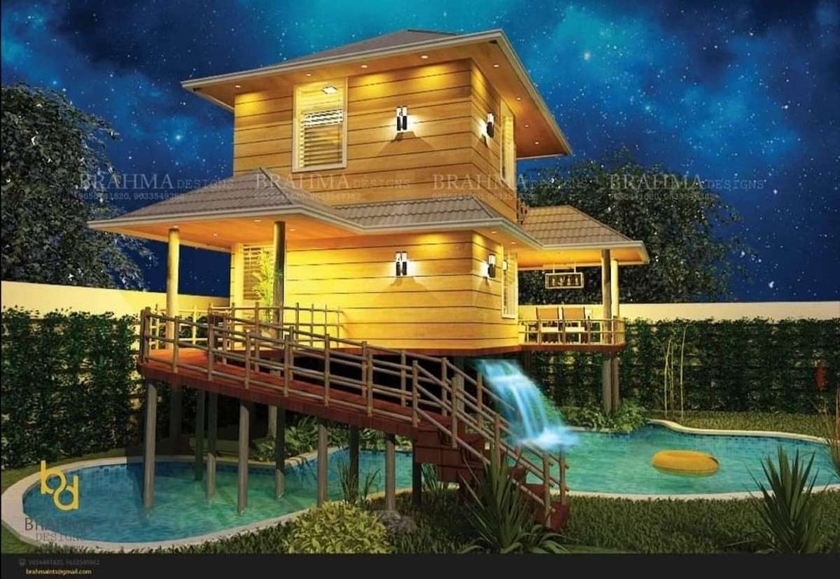 Exterior, Lighting Designs by Interior Designer SREENATH V G, Thrissur