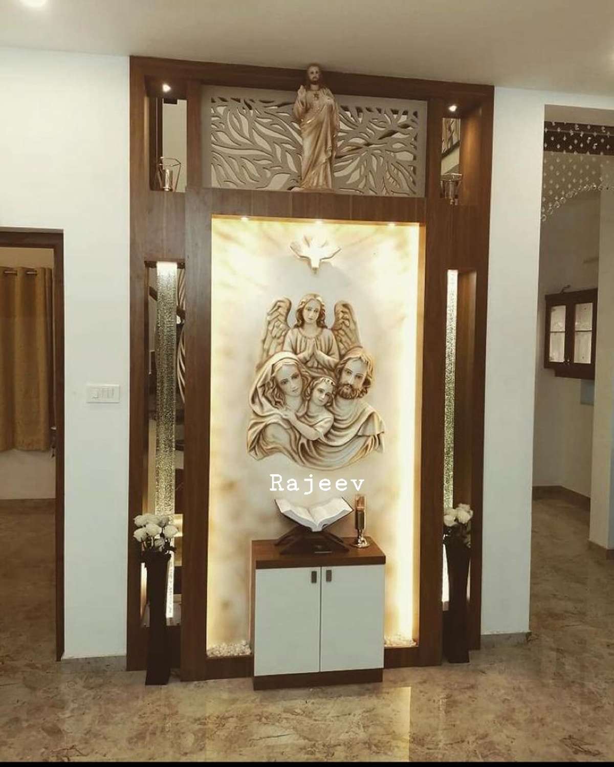 Prayer Room, Storage Designs by Interior Designer Rajeev pk Rajeev ...