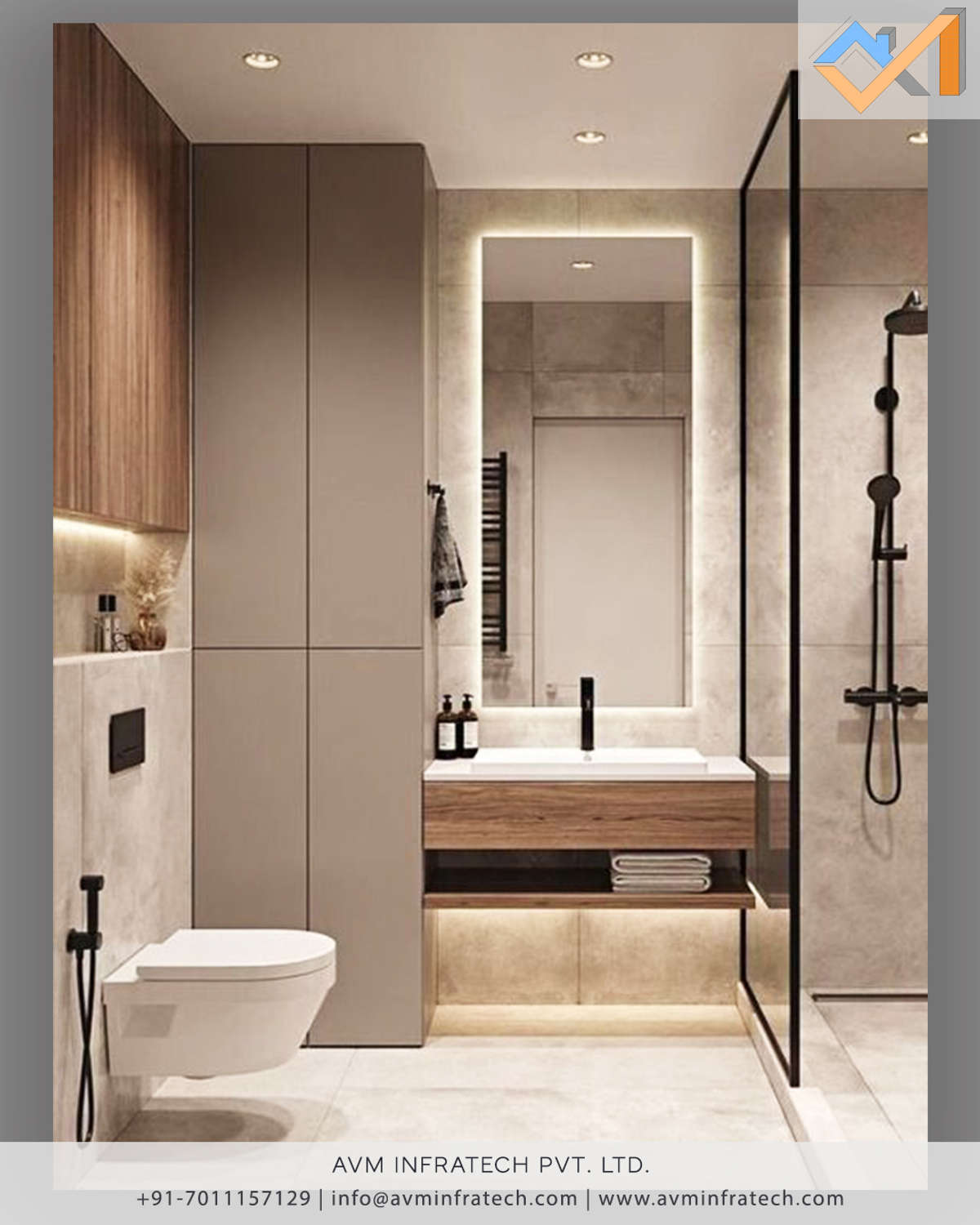 Bring harmony to a small modern bathroom by choosing materials and finishes that blend together. This creates the seamless look of a larger room. Wood tones and warm, neutral tiles create cohesion in this efficient nature-inspired bathroom design.


Follow us for more such amazing updates. 
.
.
#harmony #modern #bathroom #material #finishes #blend #seamless #large #room #wood #tones #efficient #nature #inspired #design #toilet #washroom #metal