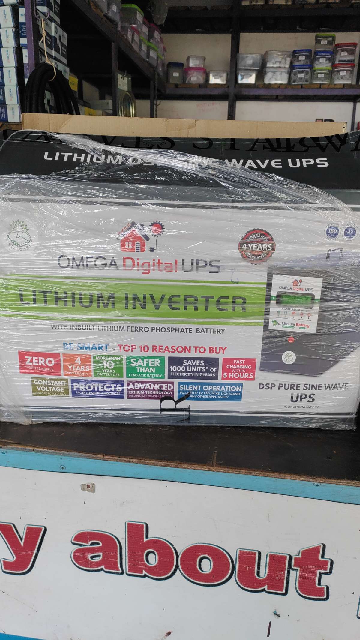 lithium battery invertor 
four years warranty
full charge within 5 hrs
no need of battery water
zero maintenance

now at very  least price Rs. 25500/-