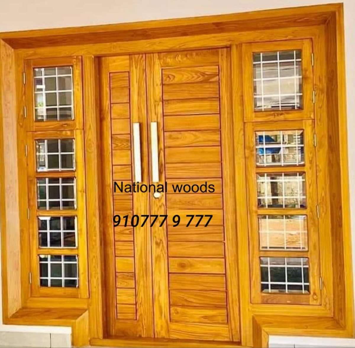 Teak wood double door #TeakWoodDoors  #WoodenWindows  #DoubleDoor
