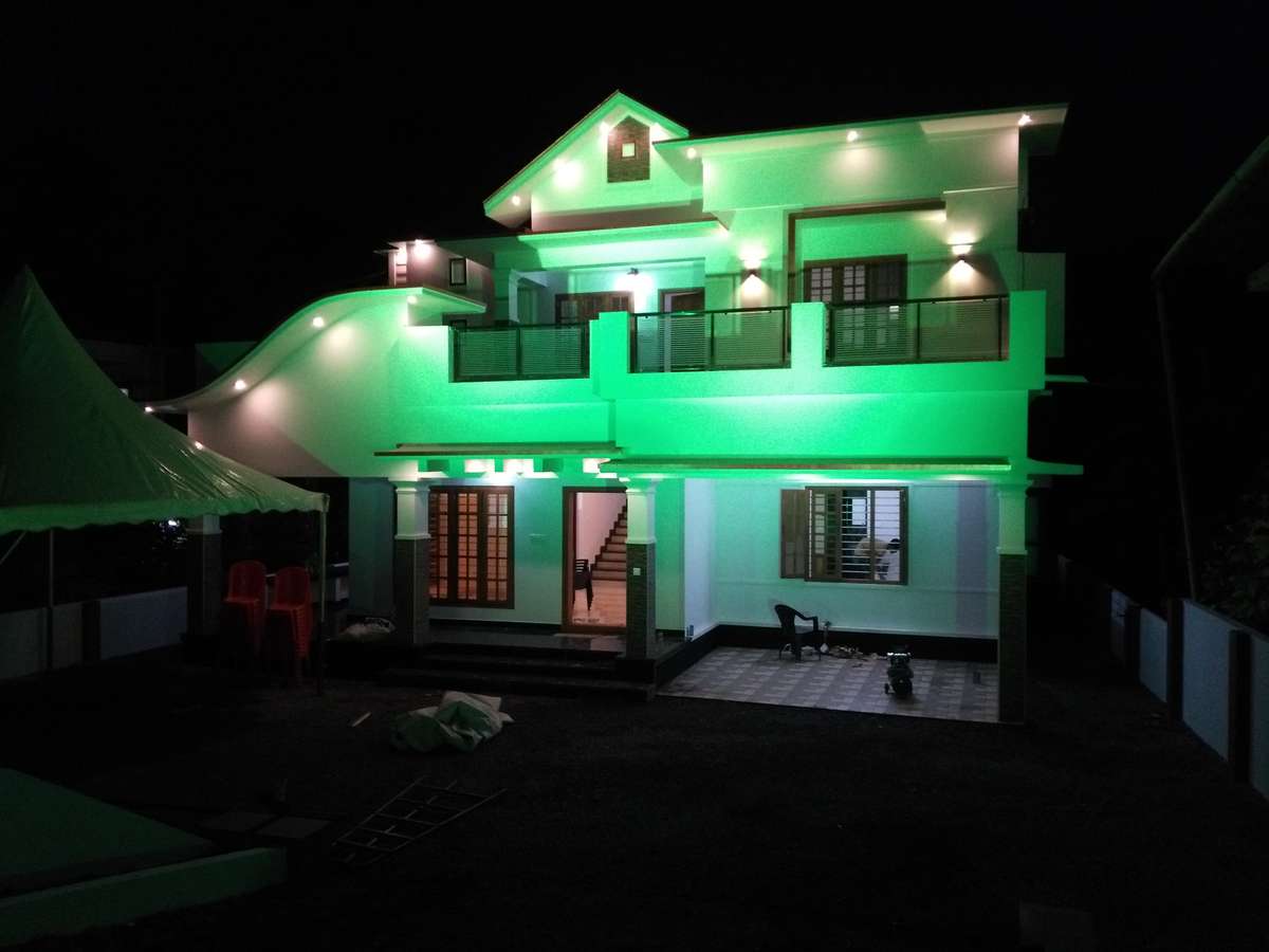 Exterior, Lighting Designs by Painting Works Ajith Kumar P S, Kottayam