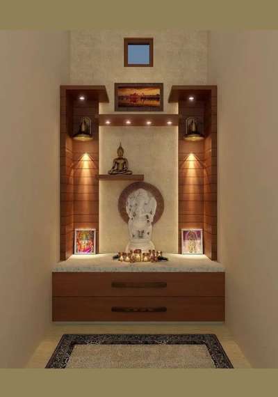 Lighting, Prayer Room, Storage Designs by Electric Works julfkar Malik, Delhi | Kolo