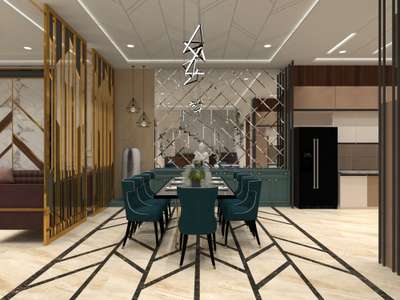 Ceiling, Dining, Furniture, Table, Wall Designs by Interior Designer Gaurav Sanghvi, Indore | Kolo