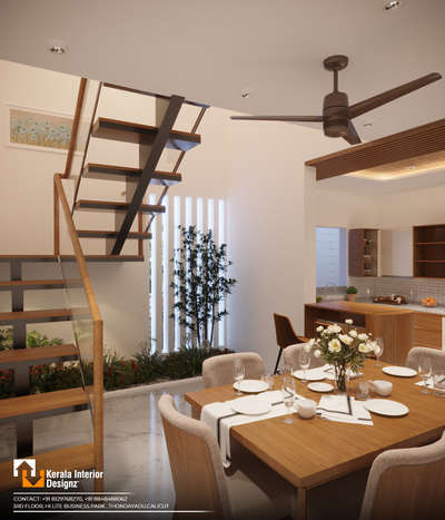 Dining, Furniture, Table, Staircase Designs by 3D & CAD Kerala Home Designz, Kozhikode | Kolo