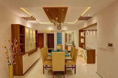 Dining, Furniture, Table, Storage, Ceiling, Lighting Designs by Interior Designer Niju George, Alappuzha | Kolo