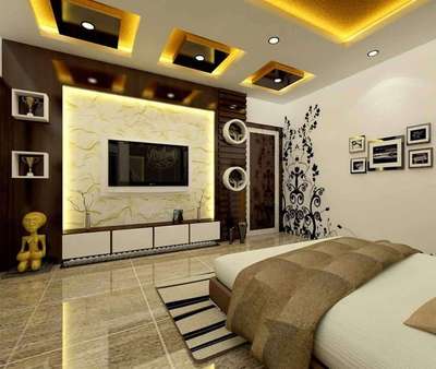 Ceiling, Furniture, Lighting, Storage, Bedroom Designs by Interior Designer J Designs Interiors, Kollam | Kolo