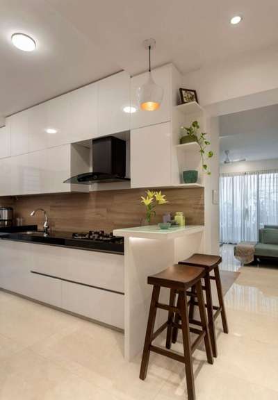 Kitchen, Lighting, Storage Designs by Interior Designer NIJU GEORGE , Alappuzha | Kolo