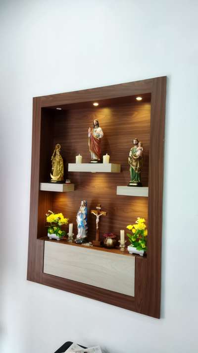 Lighting, Prayer Room, Storage Designs by Interior Designer Ratheesh Balan, Thrissur | Kolo