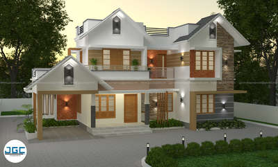 Exterior, Lighting Designs by Civil Engineer JGC The Complete   Building Solution, Kottayam | Kolo