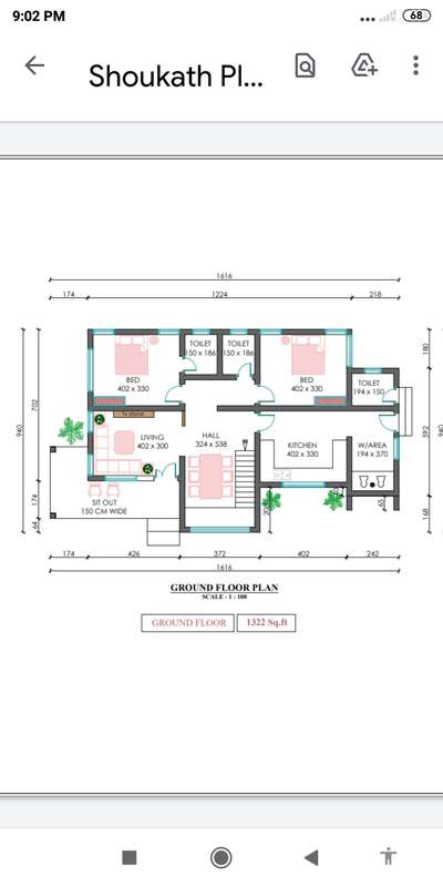 Plans Designs by Home Owner Shoukath Shouku, Palakkad | Kolo