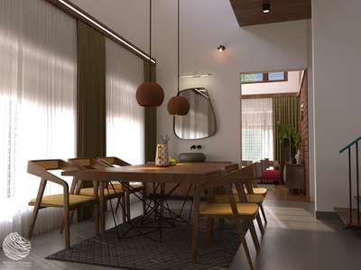 Dining, Furniture, Table, Lighting, Home Decor Designs by Architect eksen architecture, Malappuram | Kolo