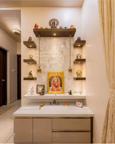 Prayer Room, Storage Designs by Carpenter Vijith K, Kannur | Kolo