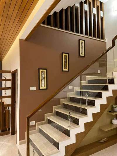 Staircase, Wall Designs by Contractor Coluar Decoretar Sharma Painter Indore, Indore | Kolo