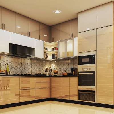 Kitchen, Lighting, Storage Designs by Interior Designer dheeraj Singh , Delhi | Kolo