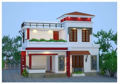 Exterior, Lighting Designs by Contractor Abhilash A T, Kottayam | Kolo