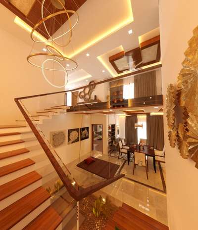 Staircase, Lighting Designs by Civil Engineer ROSHAN THOMAS , Ernakulam | Kolo